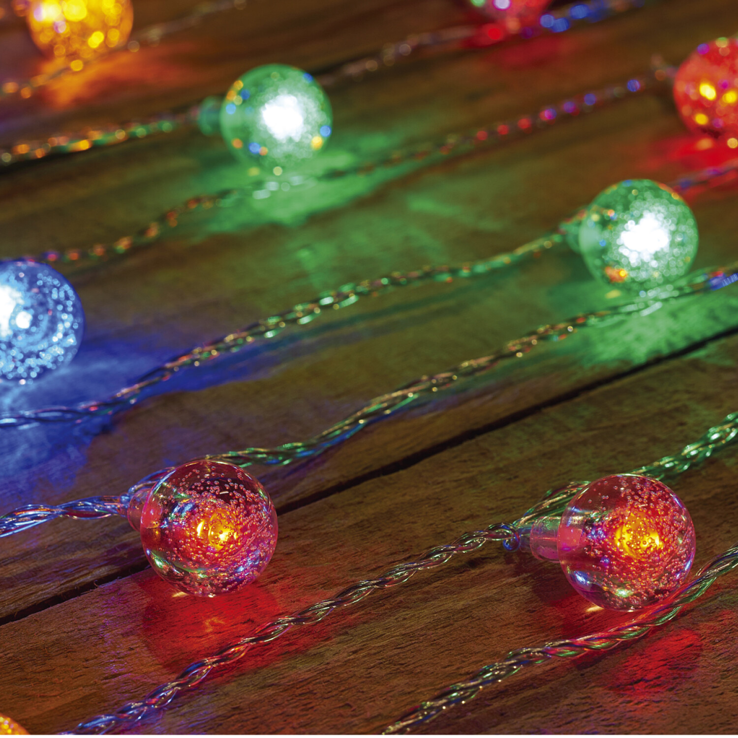 80 LED Bubble Ball Lights - Multicoloured Image
