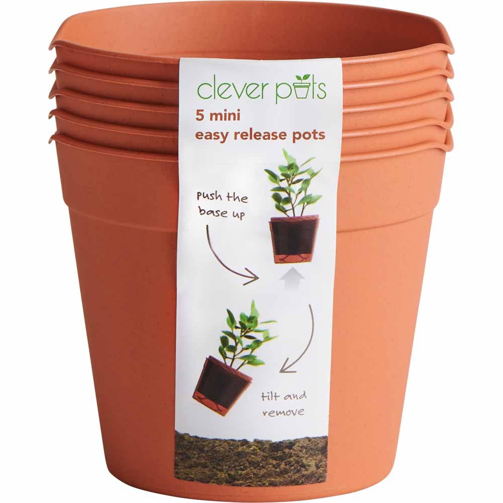Clever Pots Mini Easy Release Propagation Pots 8 x 7cm 5 Pack Image 1