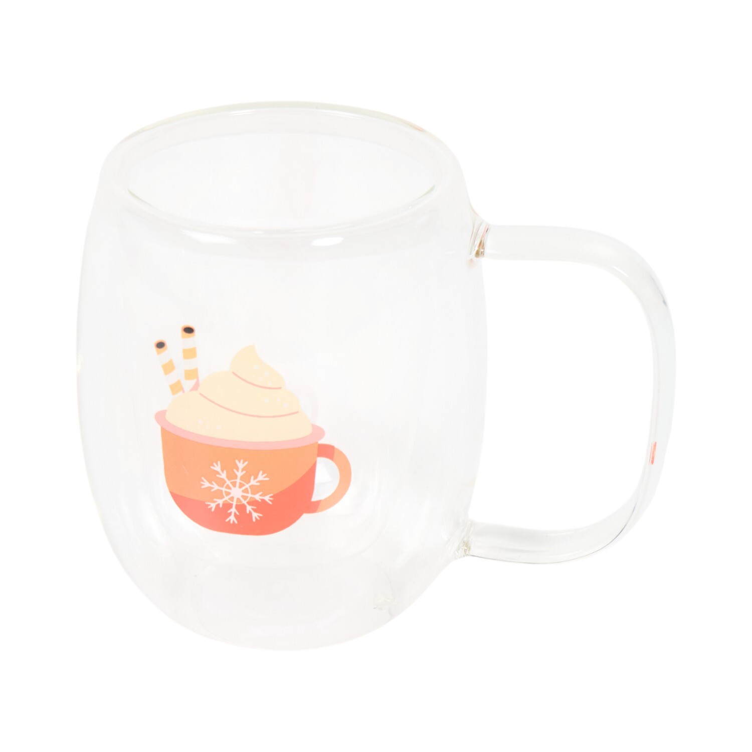 Double Wall Christmas Glass Mug Image 7