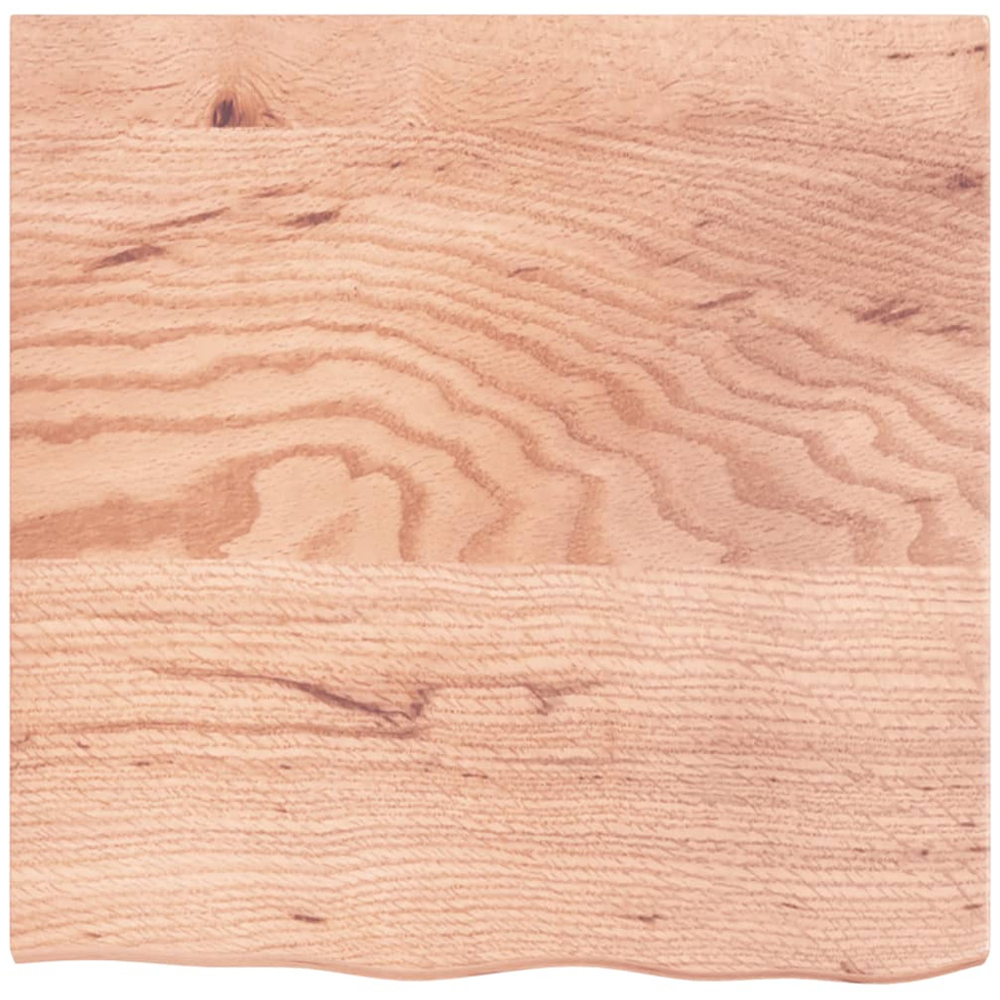 vidaXL 60cm Light Brown Treated Solid Oak Wood Floating Wall Shelf Image 3