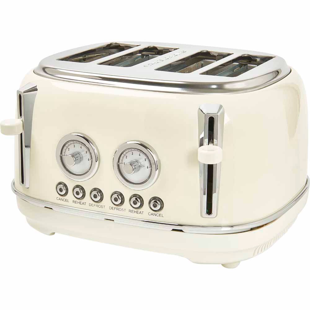 Wilko Cream 4 Slices Toaster Image 1