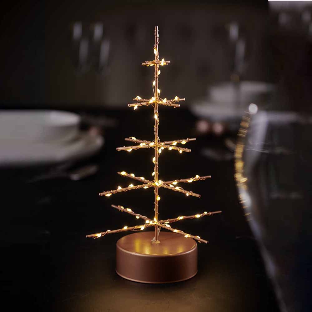 Wilko Tabletop Copper Christmas Tree Image 1