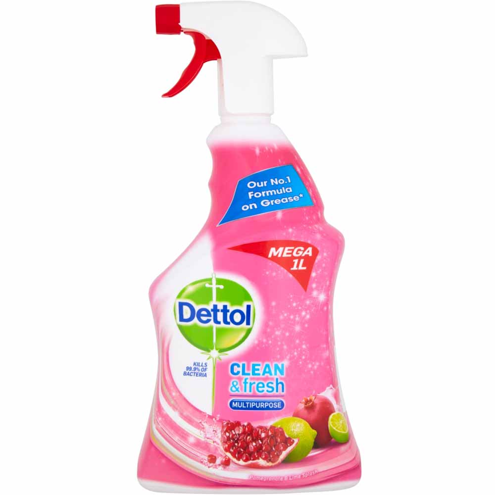 Dettol Power and Fresh Pomegranate and Lime Splash Multi Purpose Spray 1L Image 1