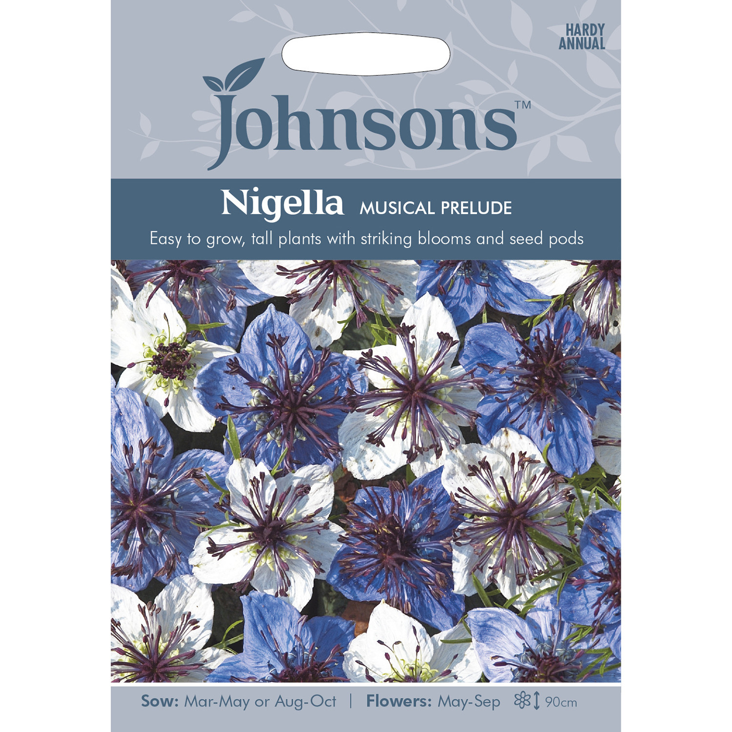 Johnsons Pack of Musical Prelude Nigella Flower Seeds Image 1