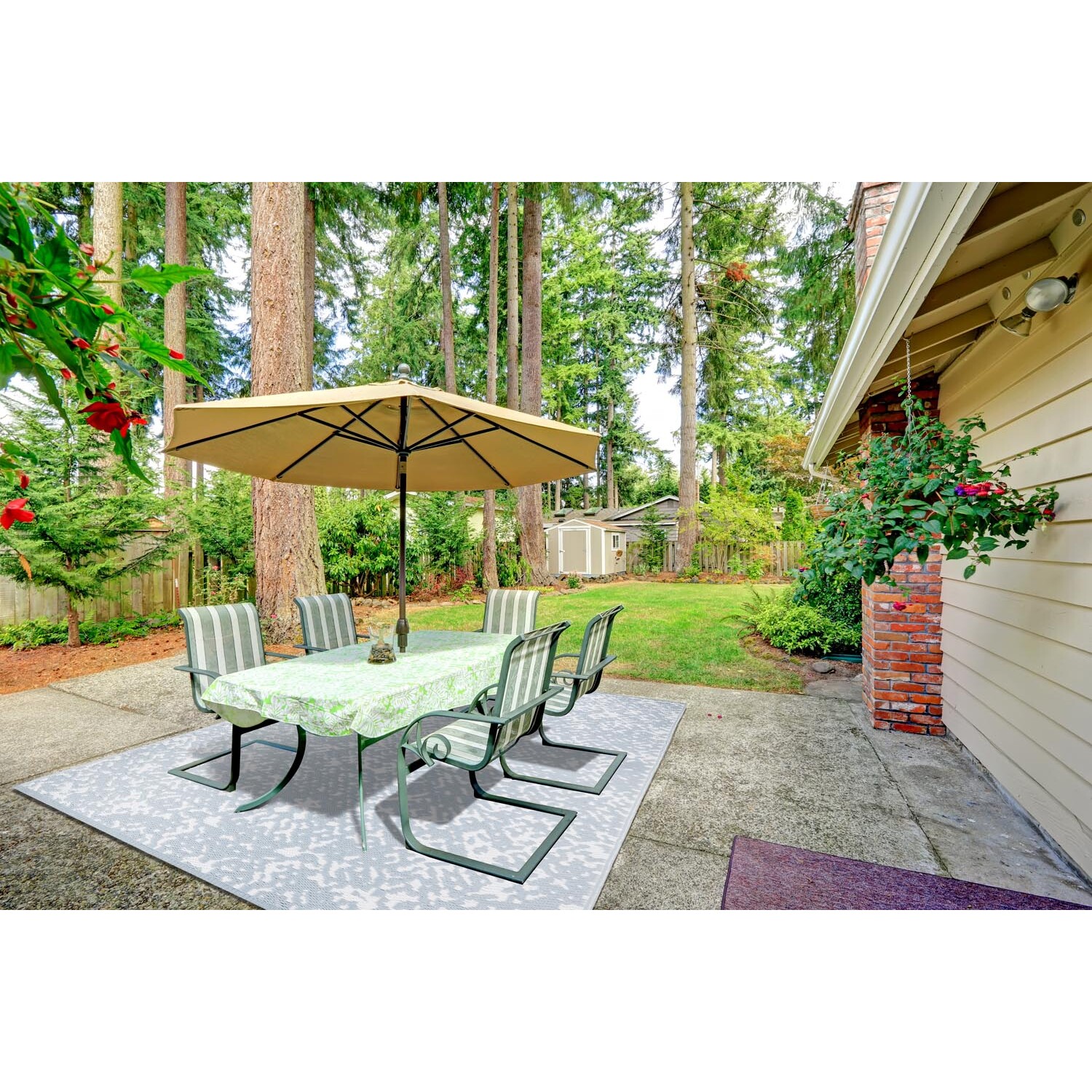 Athena Outdoor Rug - Feather Blue Image 4