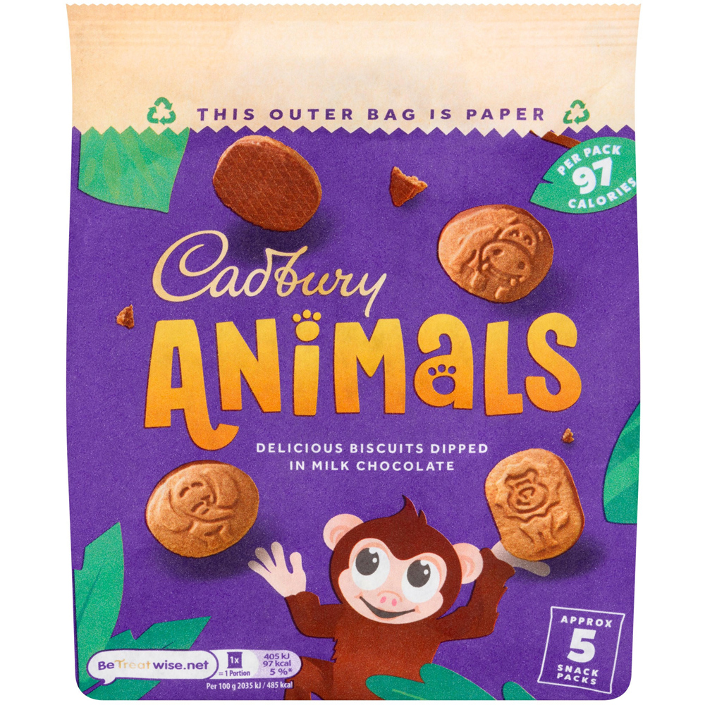 Cadbury Mini Animal Biscuits 5 Pack Image