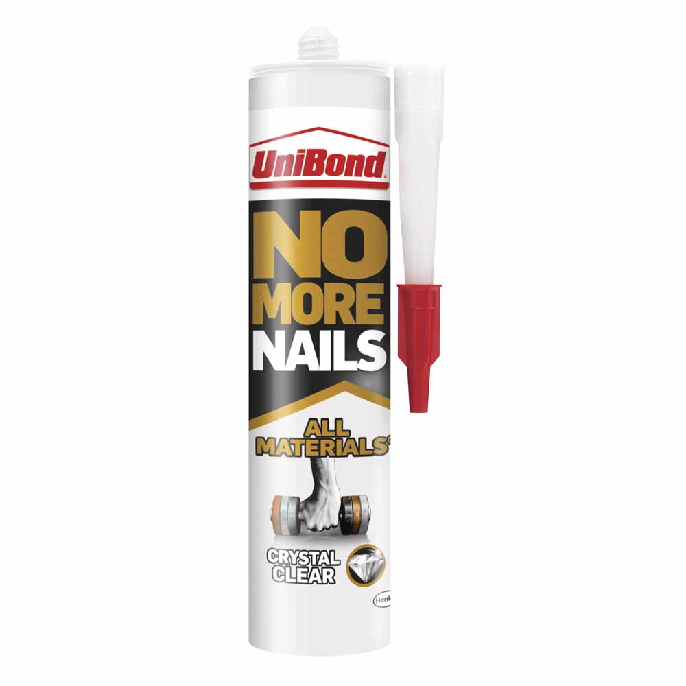 Unibond No More Nails All Materials Crystal Clear Adhesive 290g Wilko