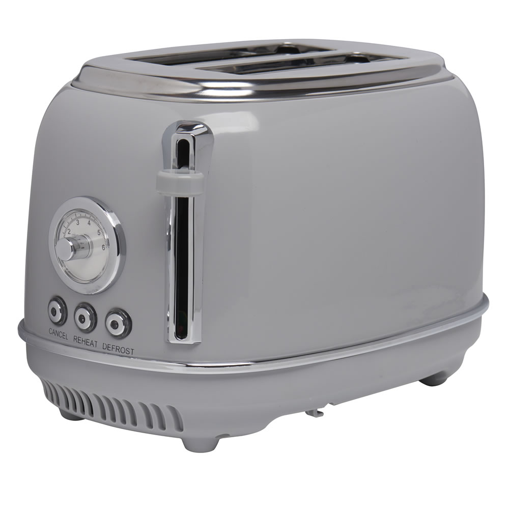 Wilko Grey Retro 2 Slice Toaster Wilko