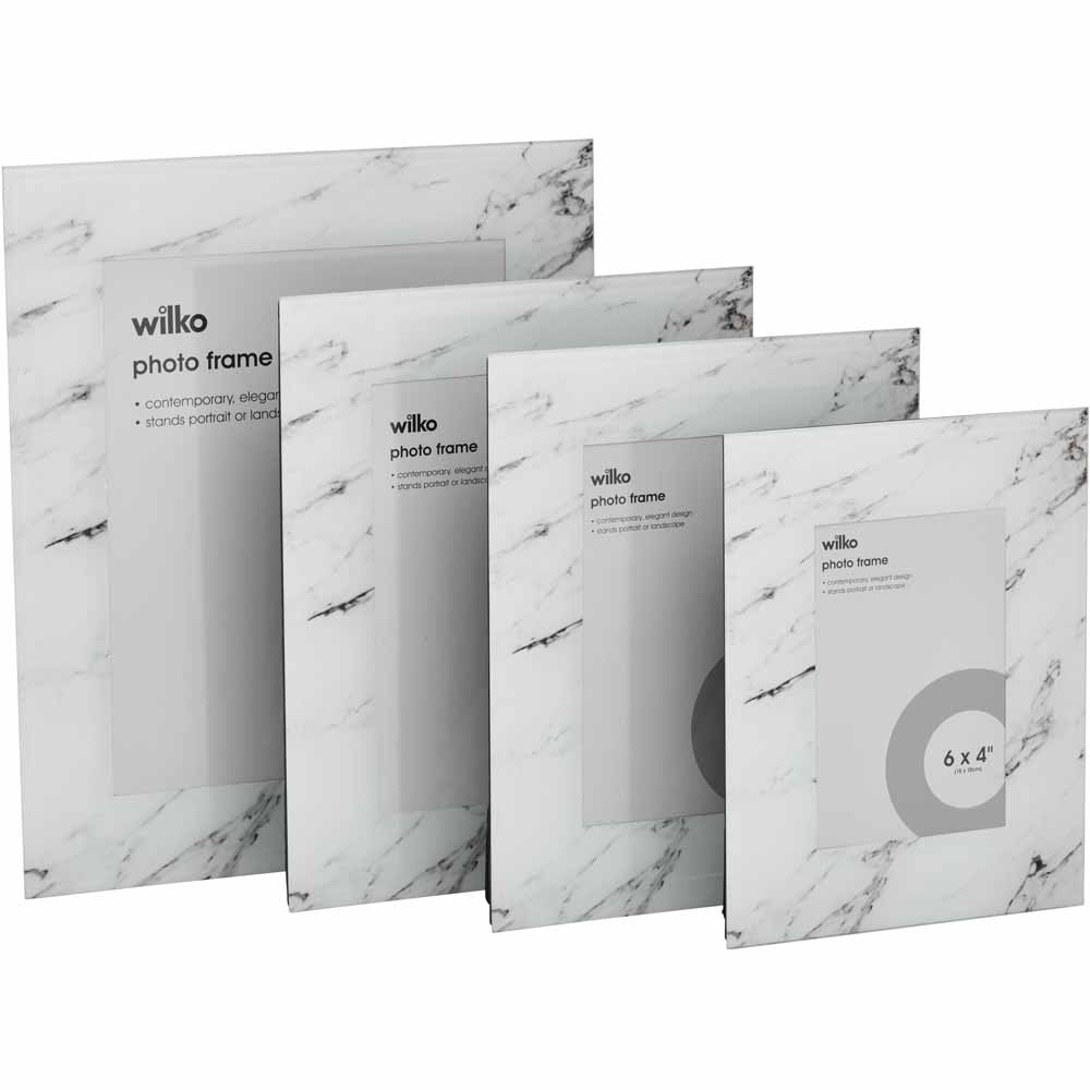 Wilko Marble Glass Photo Frame 10 x 8 Inch Wilko