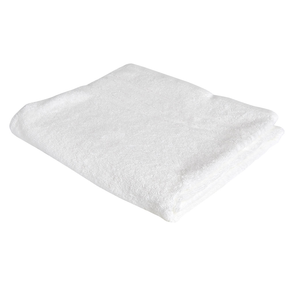Wilko White Bath Towel Image 1