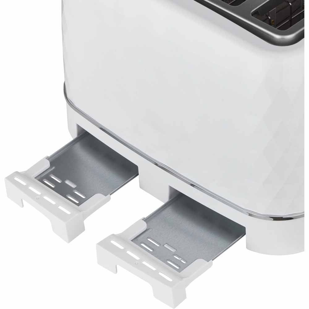 Wilko White Diamond 4 Slice Toaster Image 4