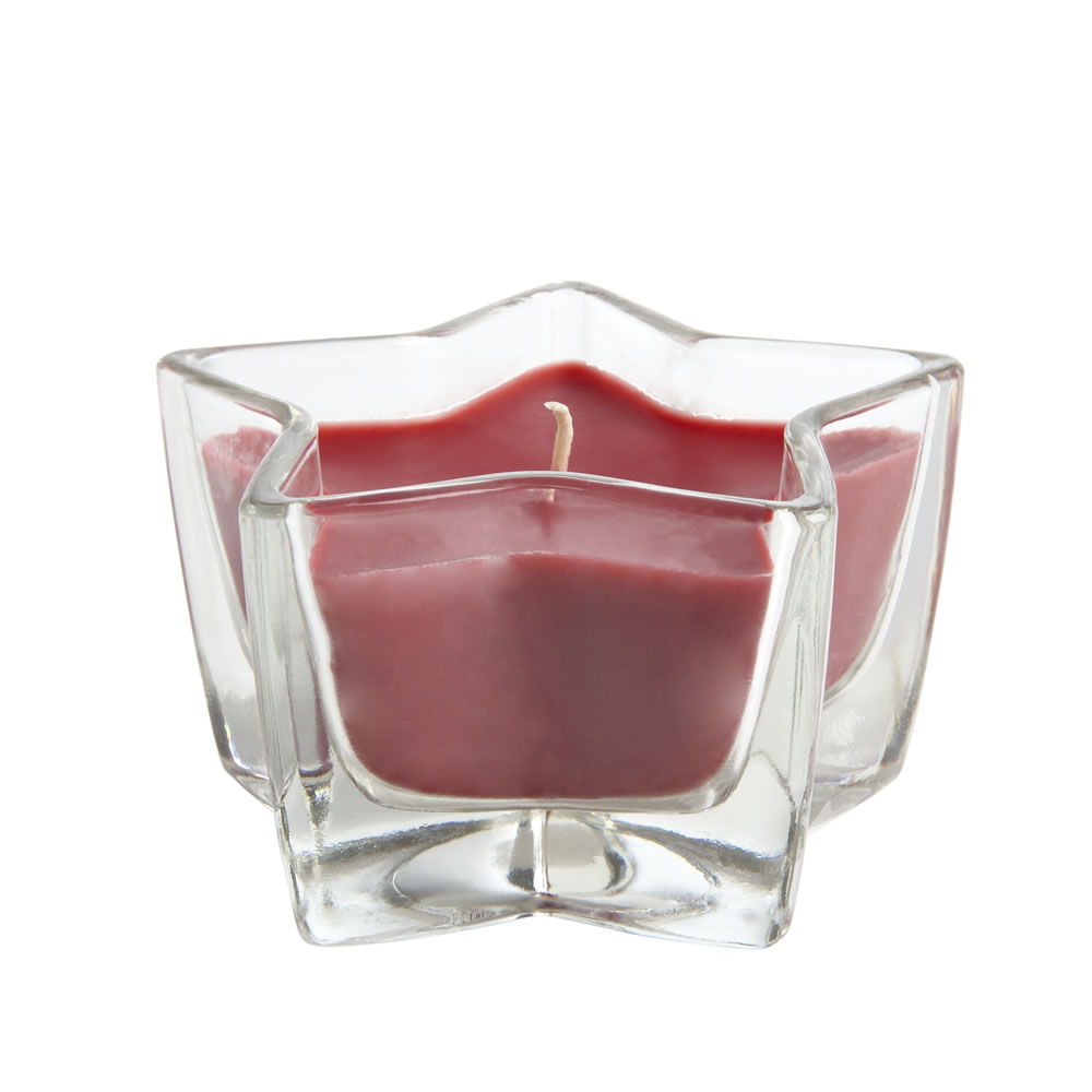 Wilko Apple and Cinnamon Wax Filled Star Candle Image 1