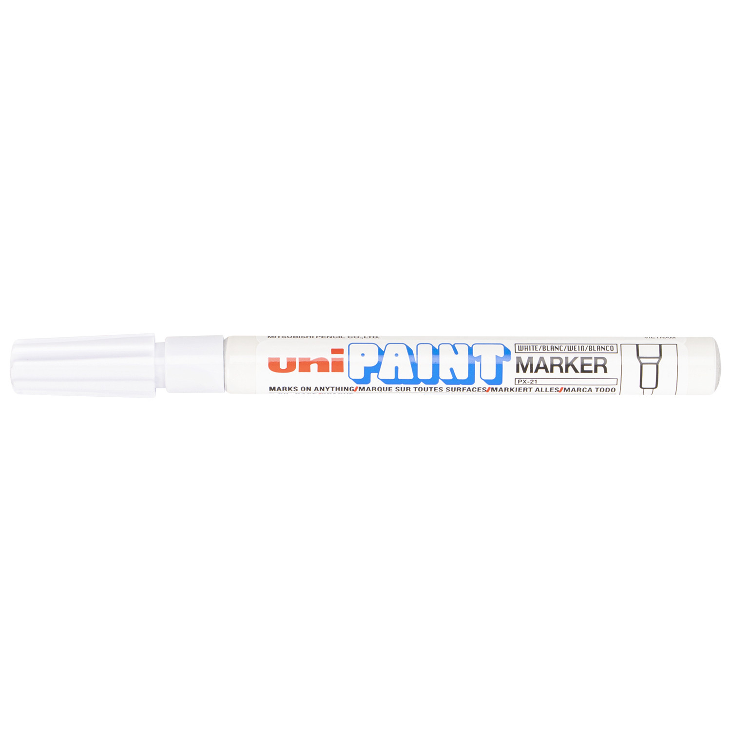 Uniball Paint Marker Pen Px-21 White - White Image 1