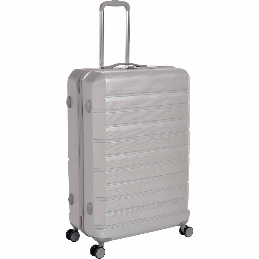 Wilko Hard Shell Suitcase Silver 29 inch Image 2