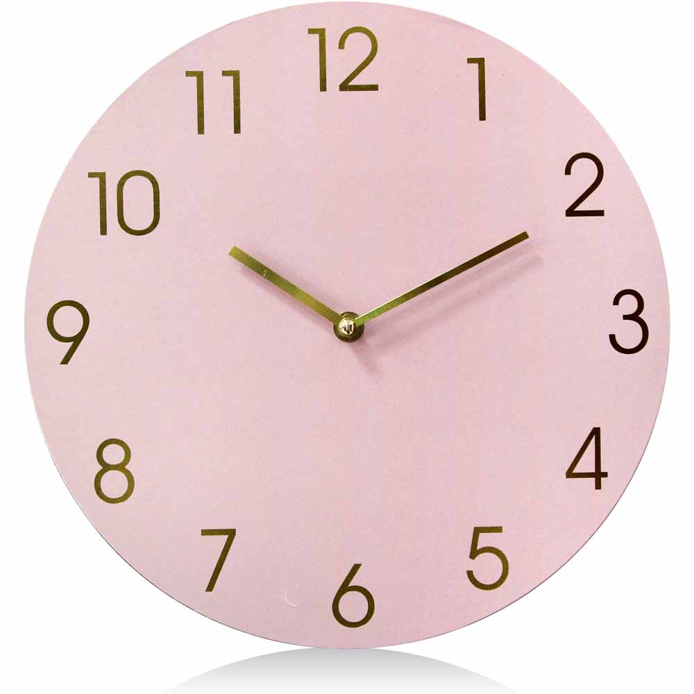 Wilko Pink Wall Clock Image