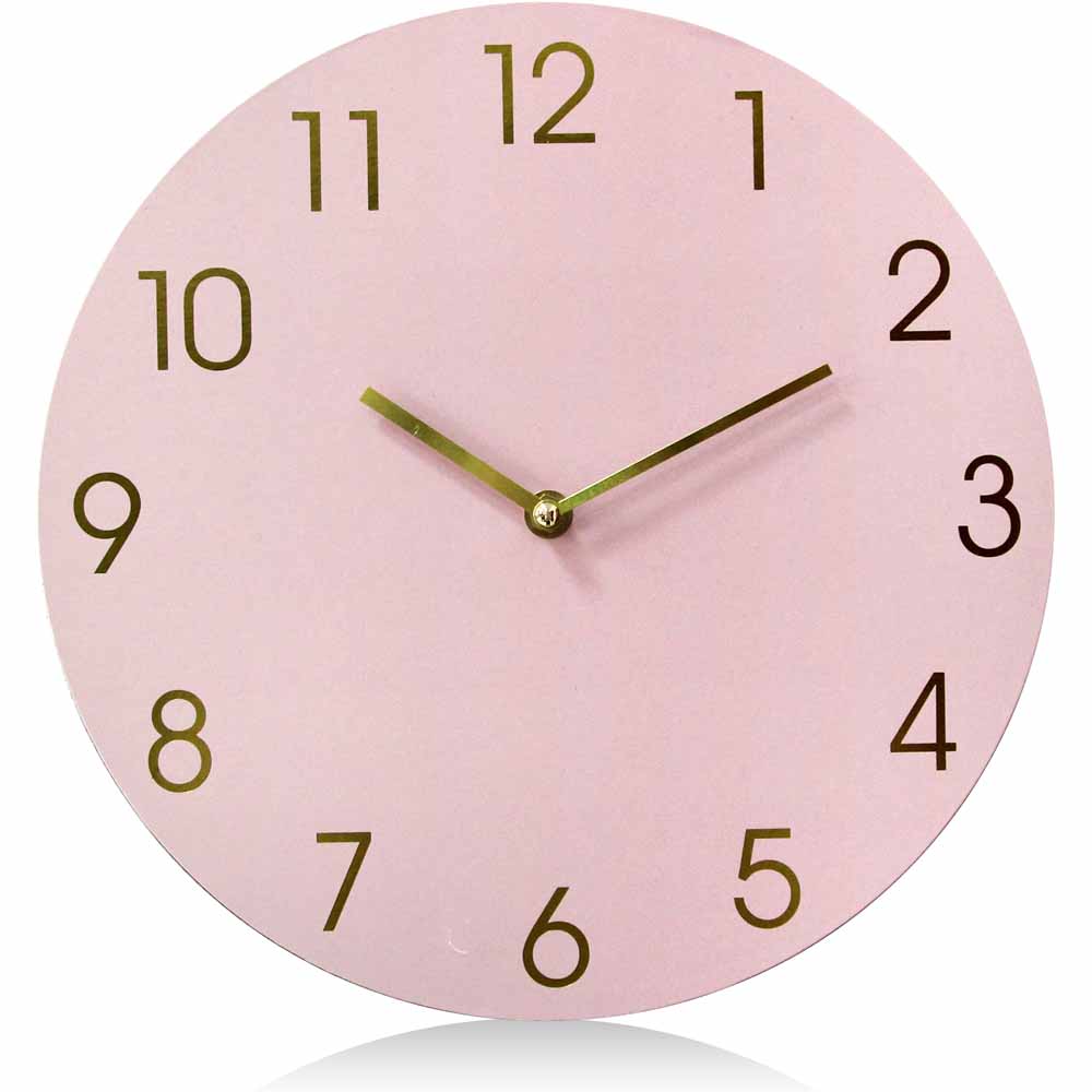 Wilko Pink Wall Clock | Wilko