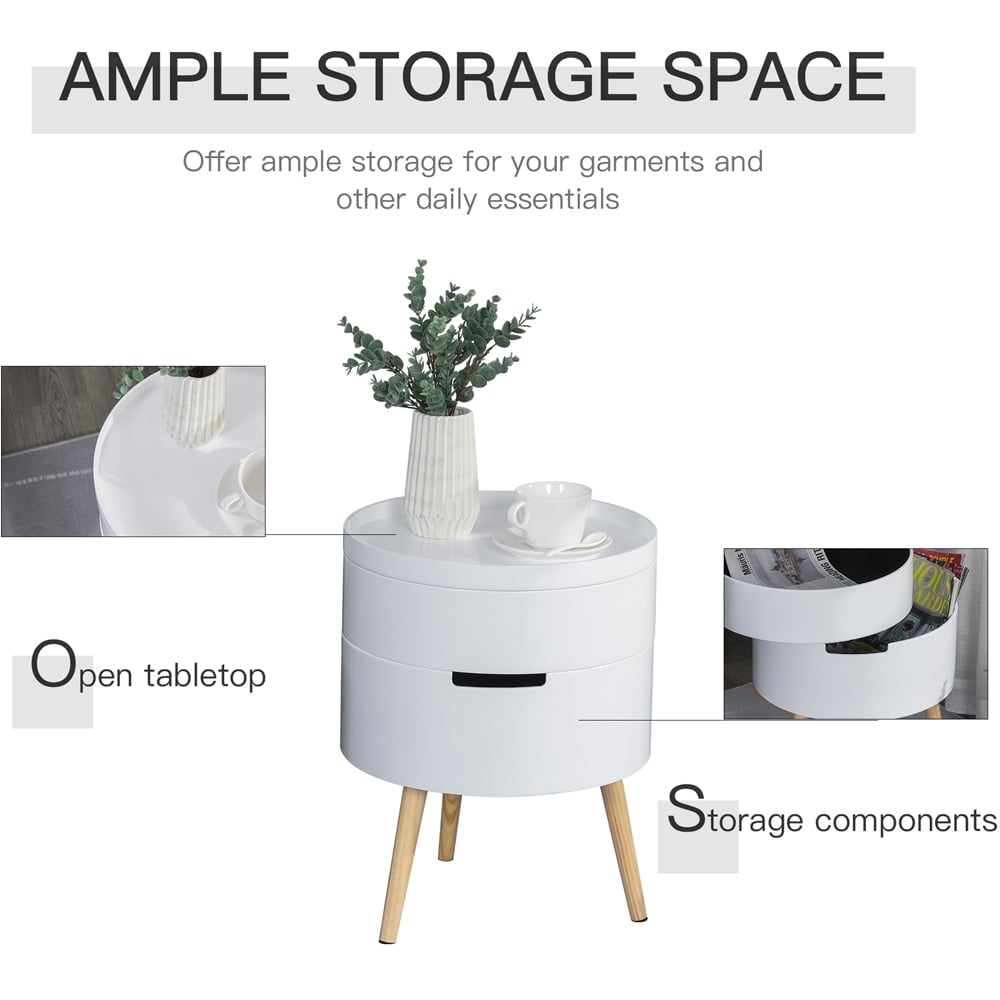 Portland 3 Tier White Side Table Image 6