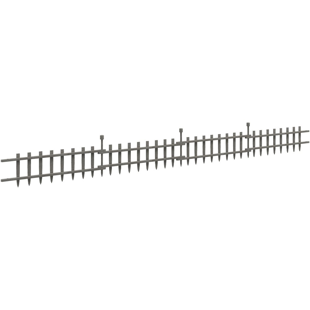 Outsunny 1 x 2ft 4 Pack Grey Wooden Fence Panel Image 1