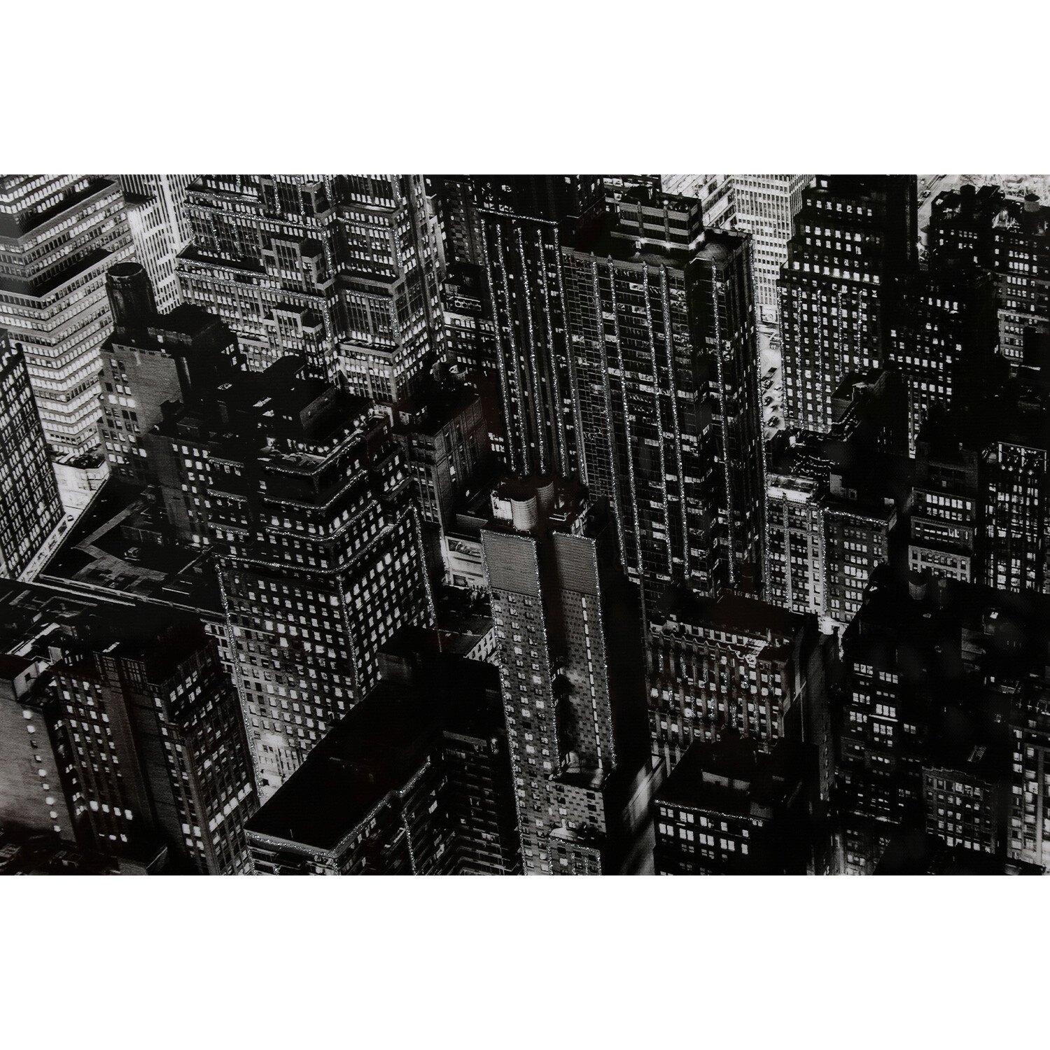 Black Iconic New York Skyline Framed Wall Art 60 x 80cm Image 2