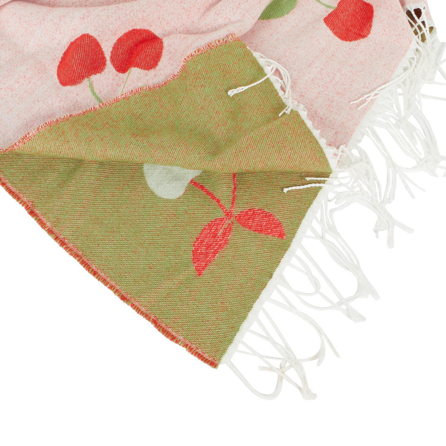 Cherries Jacquard Throw - Pink Image 6