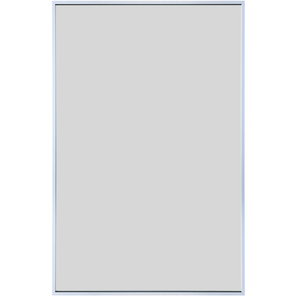 MirrorOutlet The Artus Silver Aluminium Edged Wall Mirror 90 x 60cm Image 1