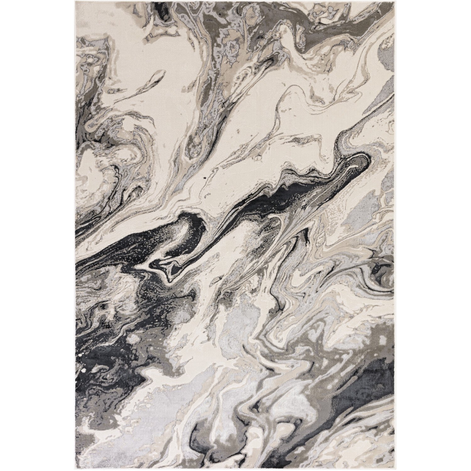 Dark Grey Ocean Mist Rug 140cm Image 6