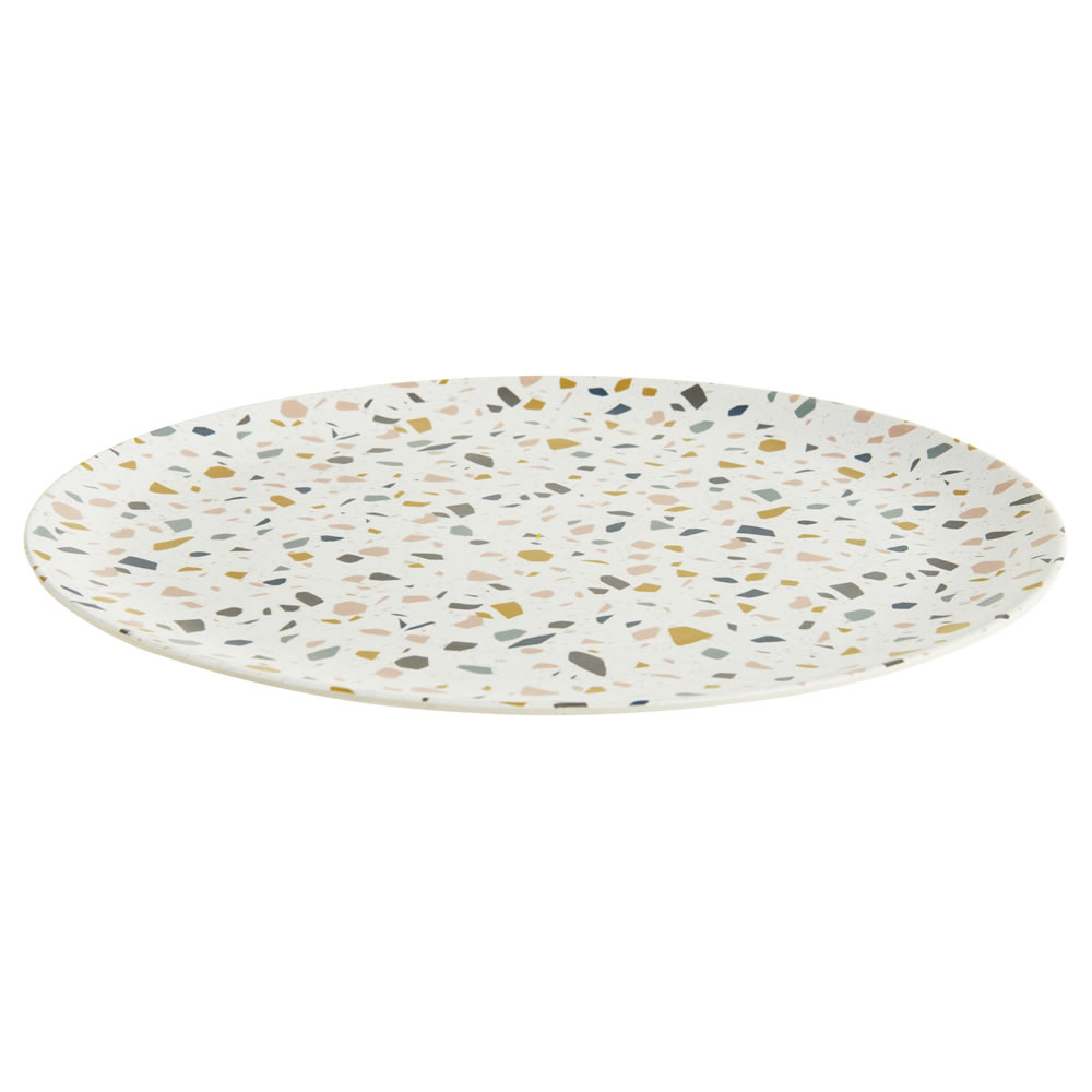 Wilko Bamboo Terazzo Design Dinner Plate Wilko