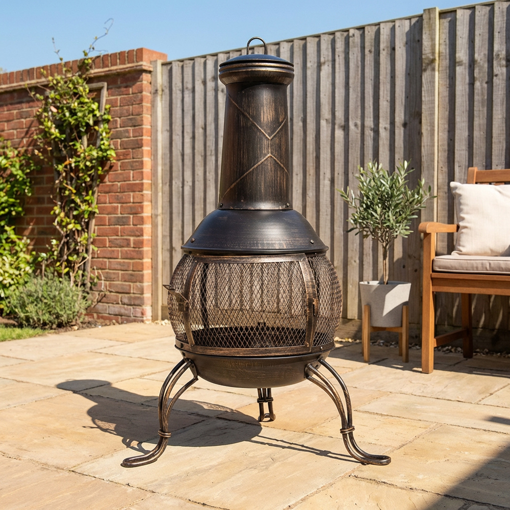 Steel Mesh Chimenea - Bronze Image 3