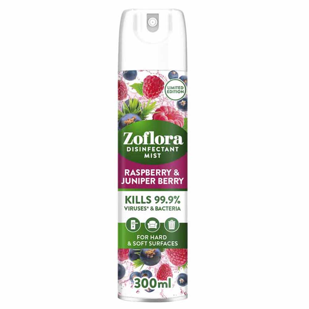Zoflora Limited Edition Raspberry and Juniper Berry Disinfectant Mist Aerosol 300ml Image