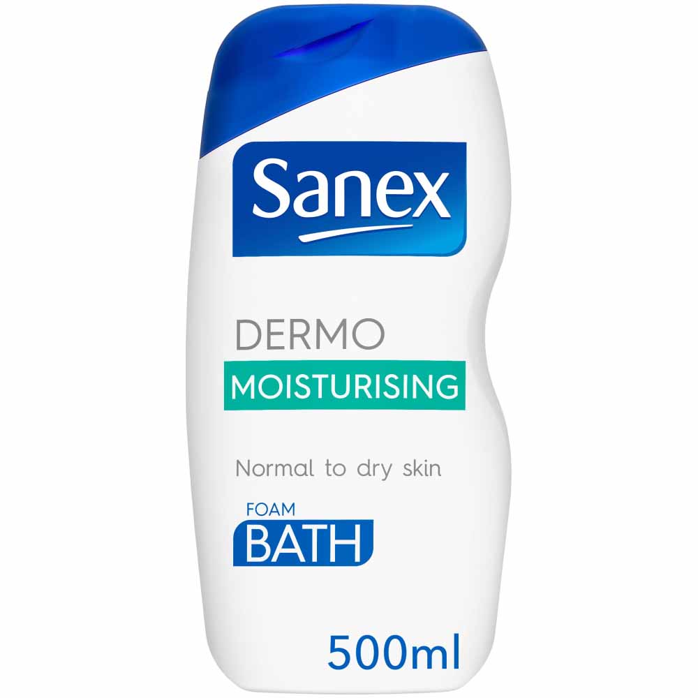 Sanex Dermo Moisturising Bath Foam 500ml Image 1