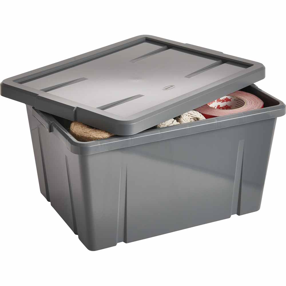 Wilko Grey Storage Box 32L Wilko