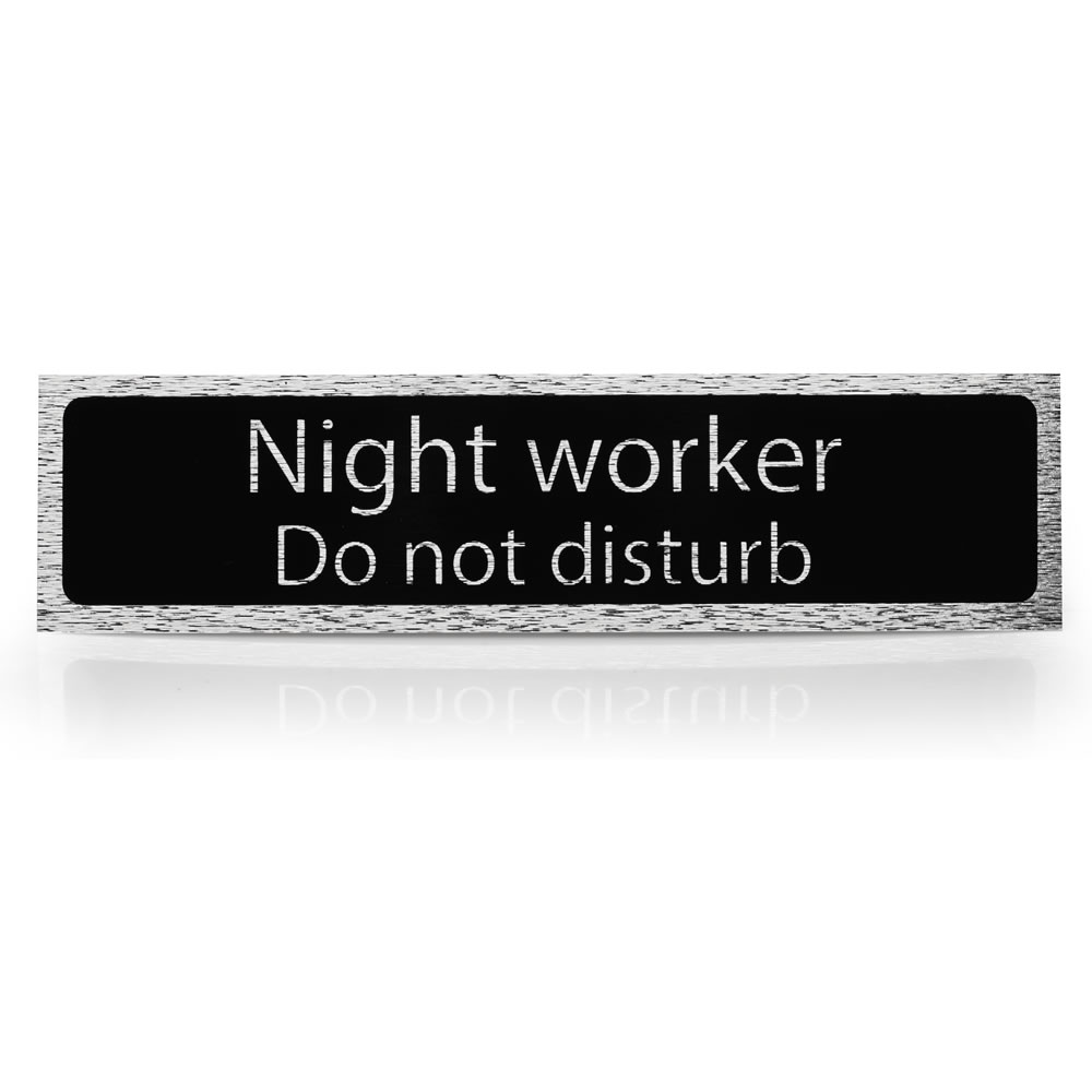 Wilko Night Worker Sign 200X50mm Image