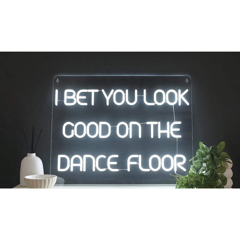 Look Good On The Dancefloor White LED Neon Light Image 6