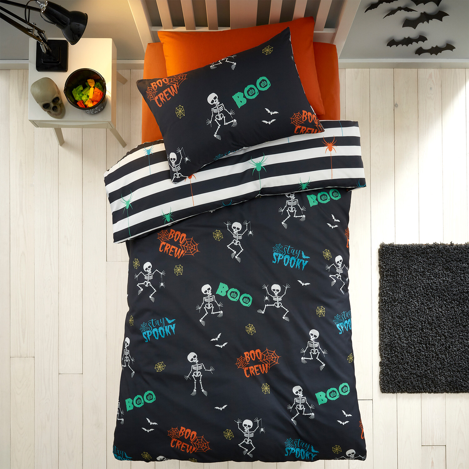 Boo Squad Duvet Set Black Double Image 3