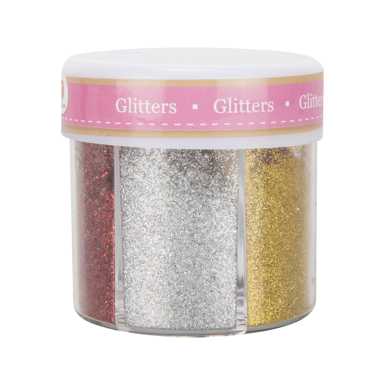 Multi Colour Glitter Carousel Pot Image