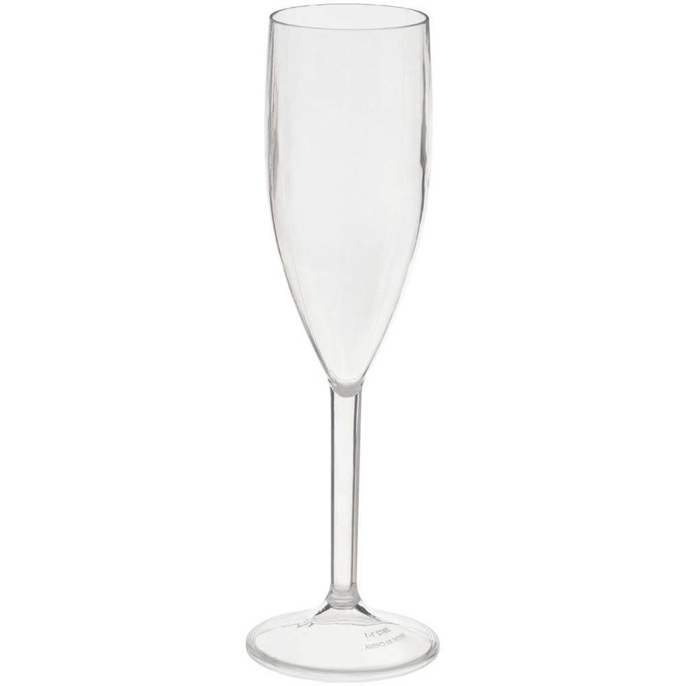 Wilko Clear Plastic Champagne Flute 4 Pack Image 2