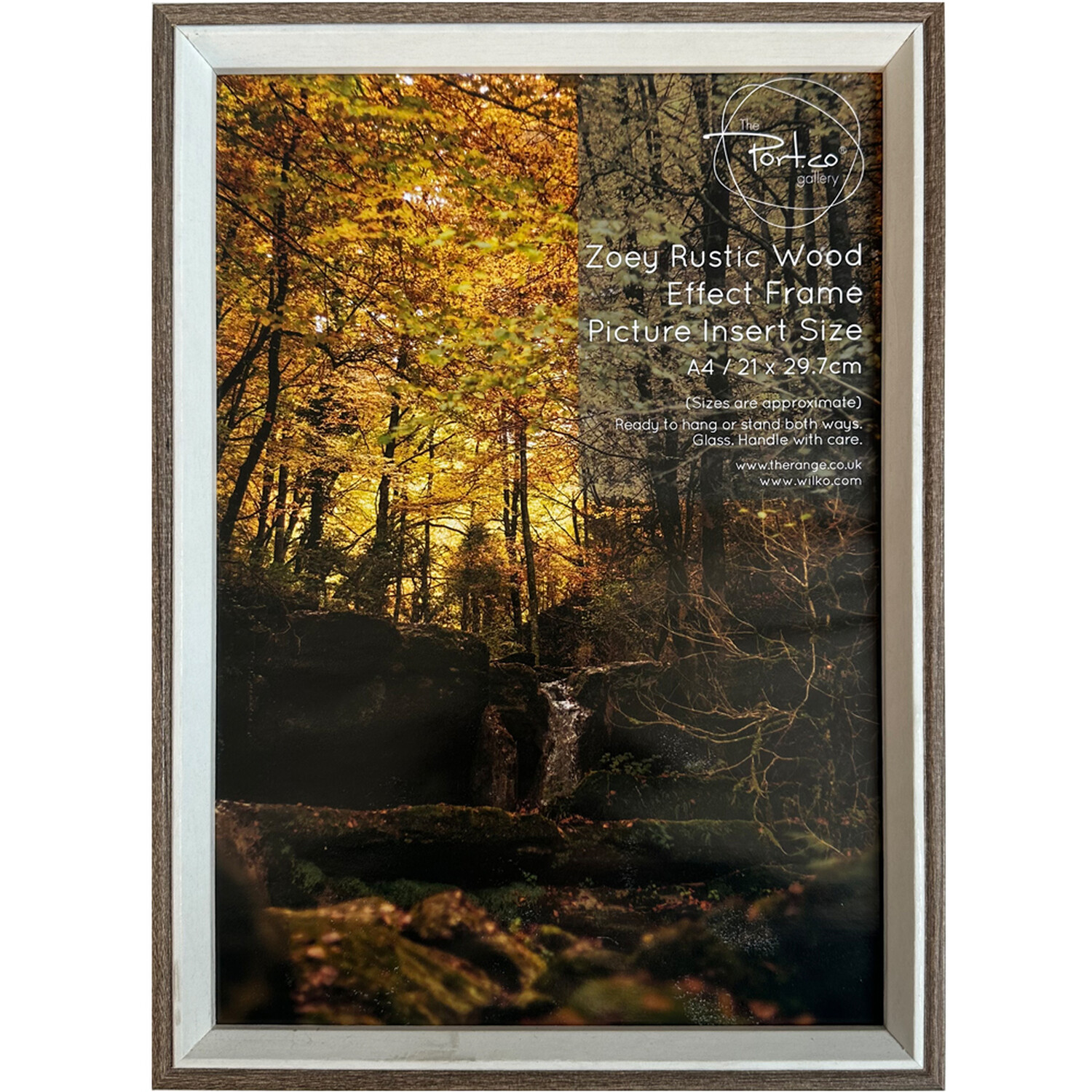 Zoey Rustic Wood Effect Frame - Brown / A4 Image 1