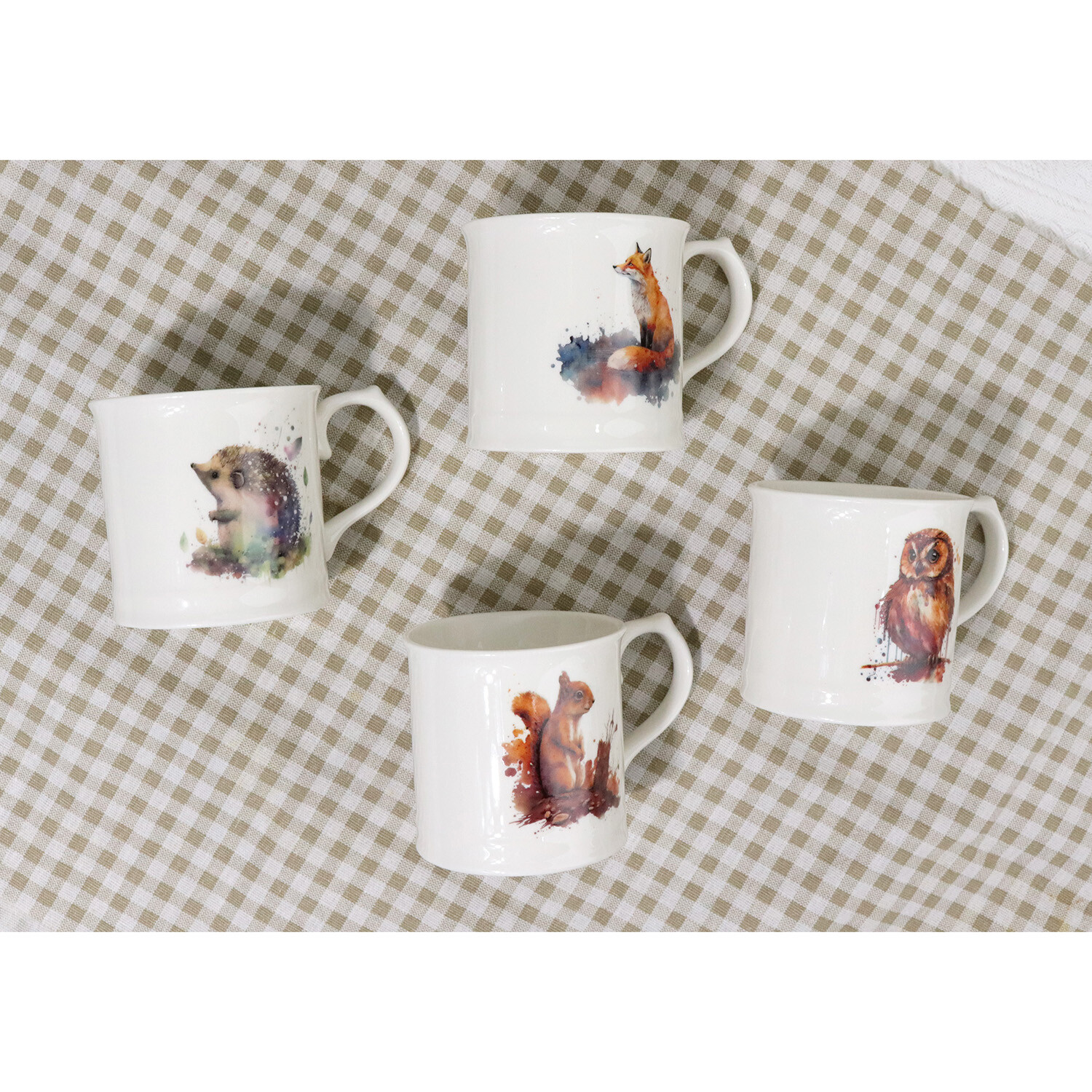 Woodland Animal Design Mug - White Image 2