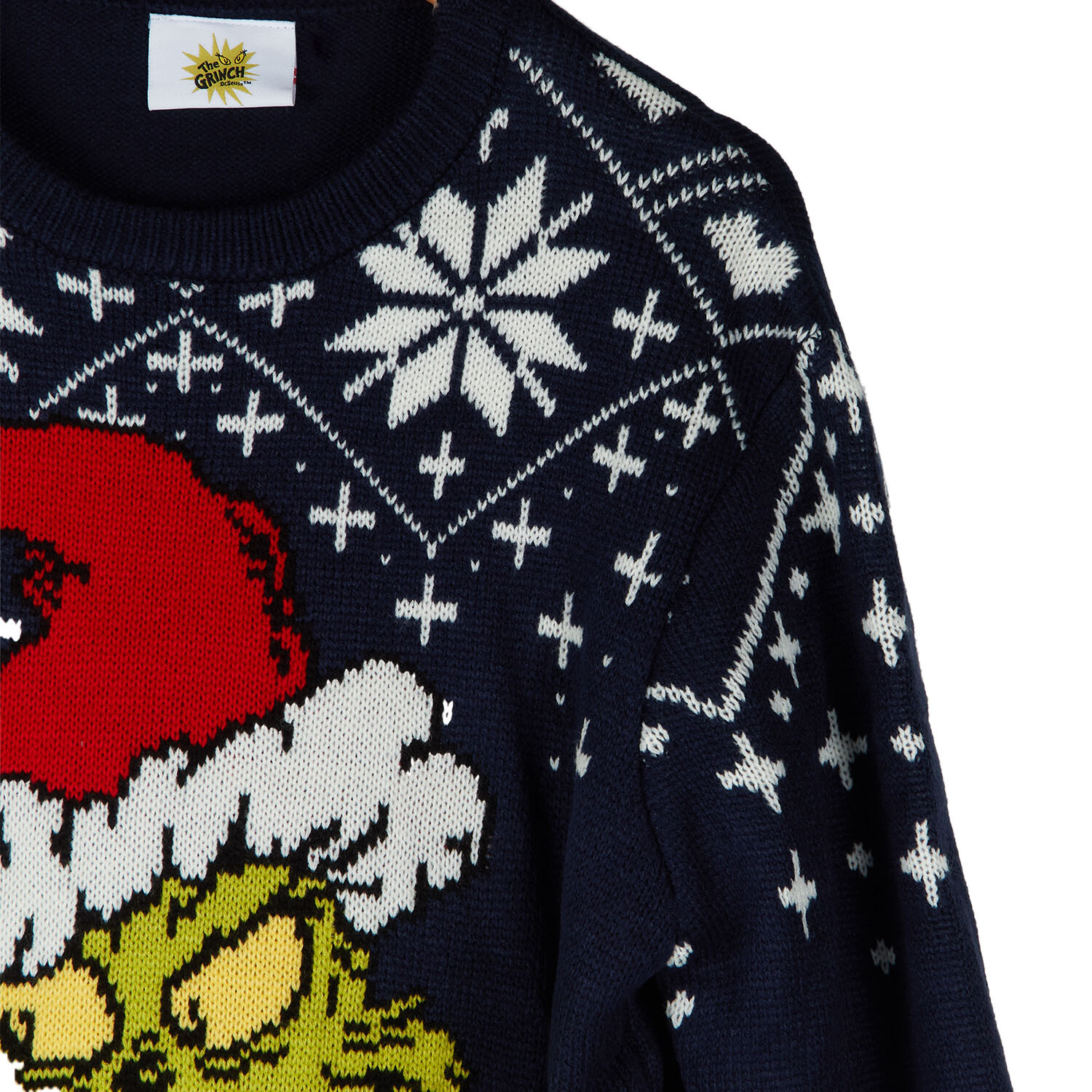Grinch Snowflake Knitted Jumper Black Age 6-8 Image 5