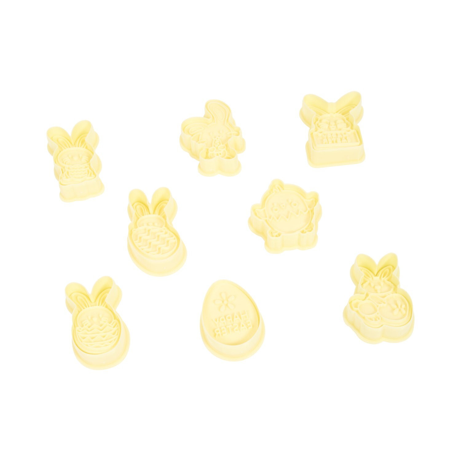 Pack of 8 Cookie Cutters Yellow Image 3