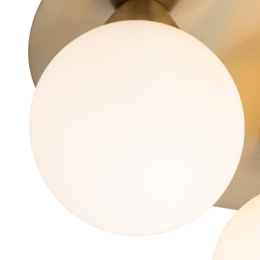 Cosylyte Bowen 3 Light Opal Glass Flush Ceiling Light Image 5