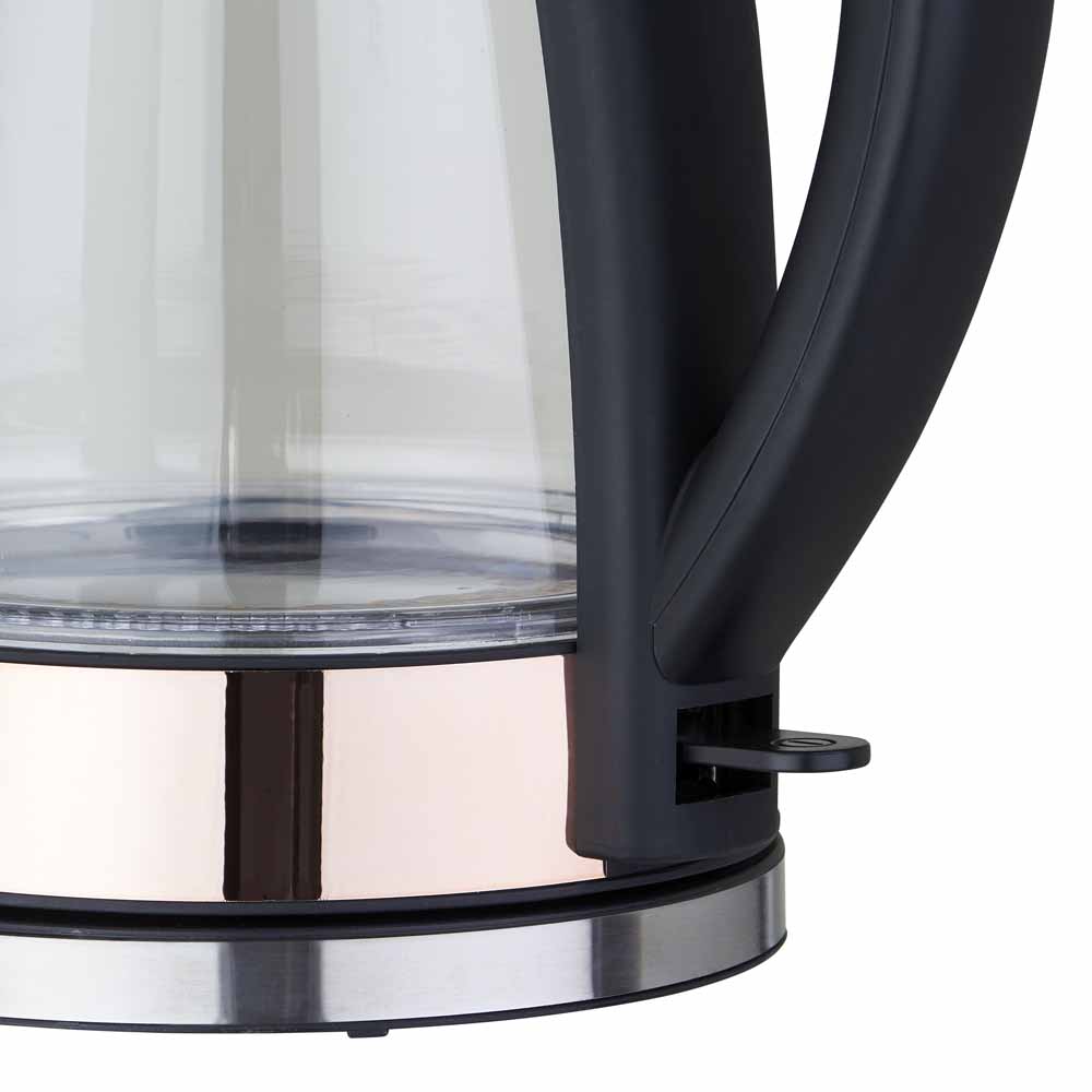 Wilko Copper Glass Kettle 1.7L Wilko