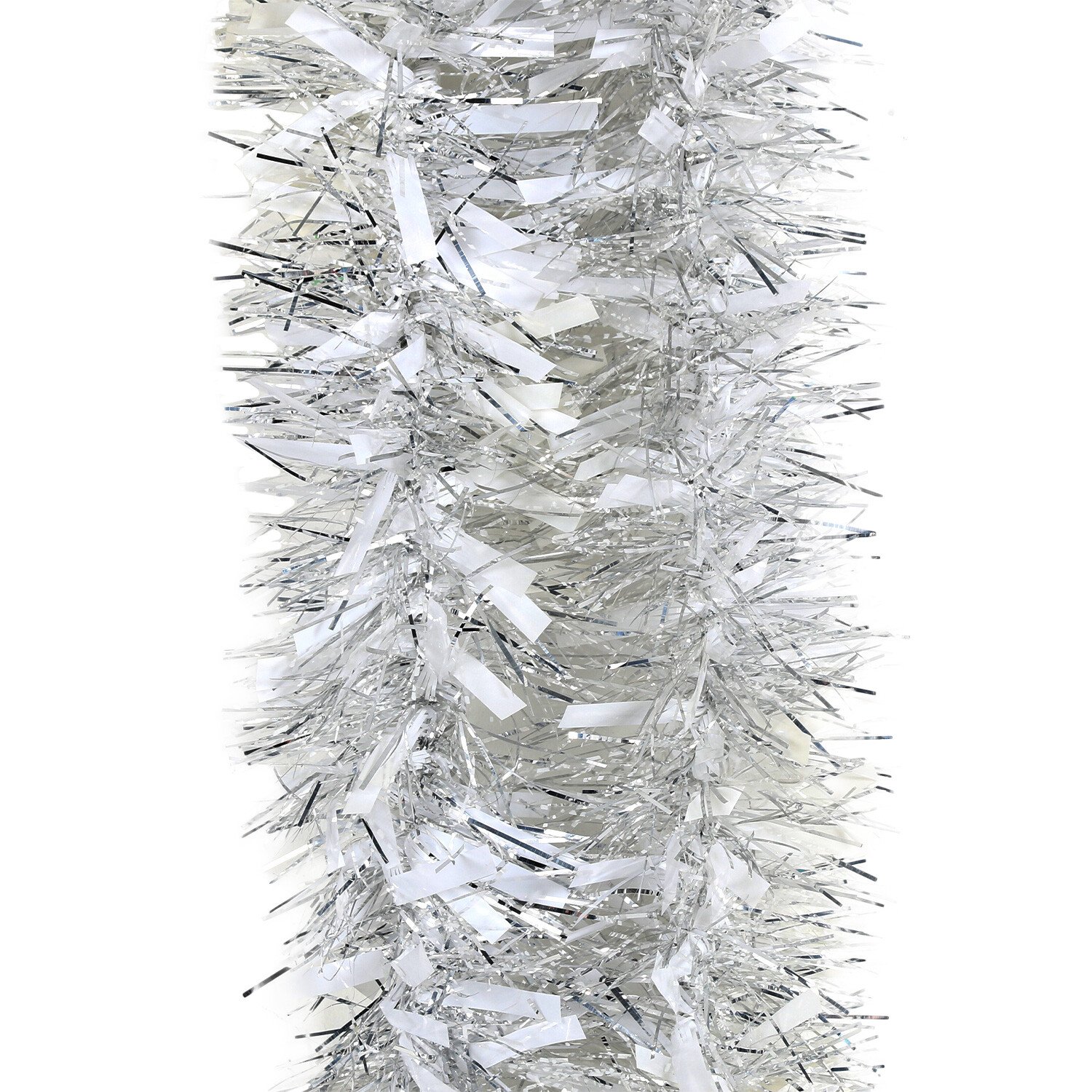 Christmas Chunky Silver Tinsel - Silver Image 3