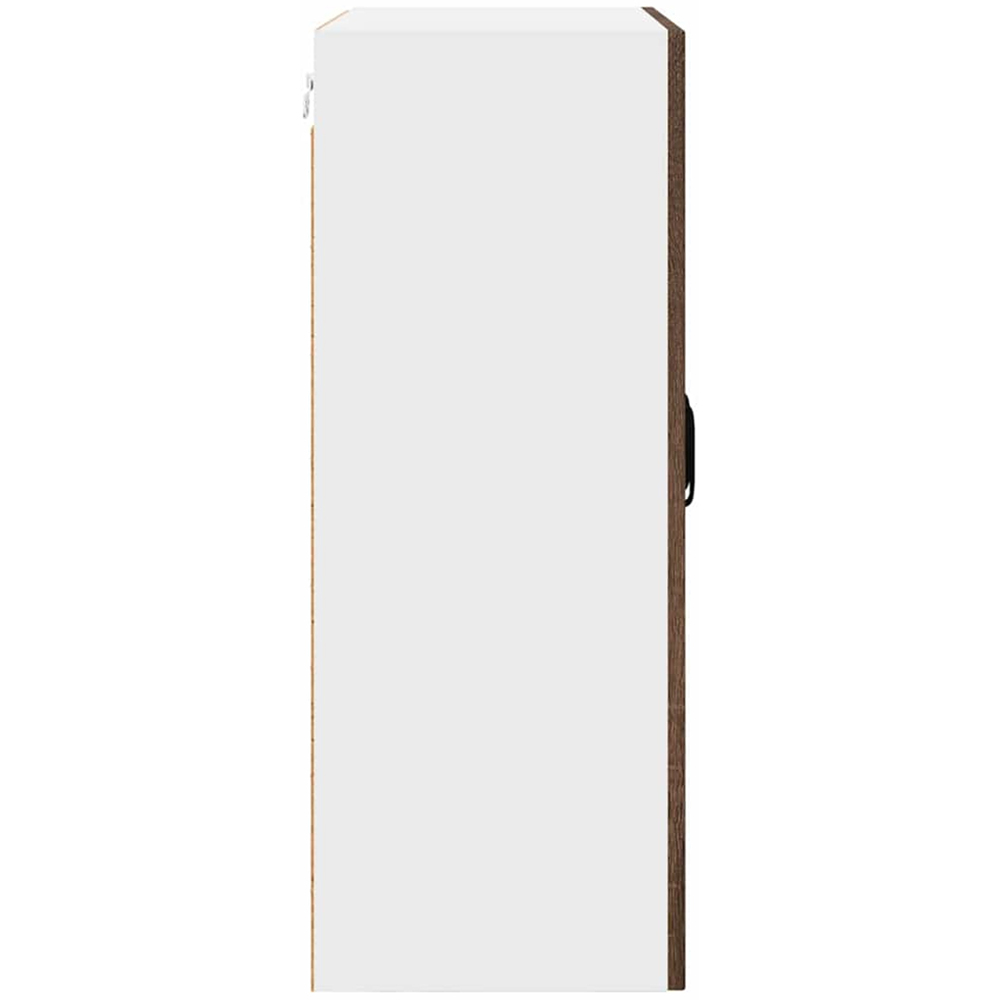 vidaXL 2 Glass Door Brown Oak Kitchen Wall Cabinet Image 6