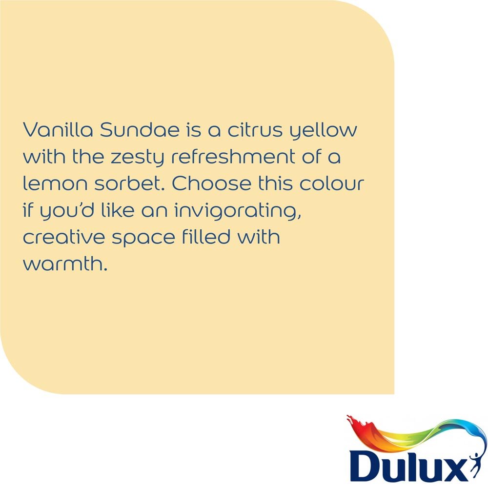 Dulux Walls & Ceilings Vanilla Sundae Silk Emulsion Paint 2.5L Image 4