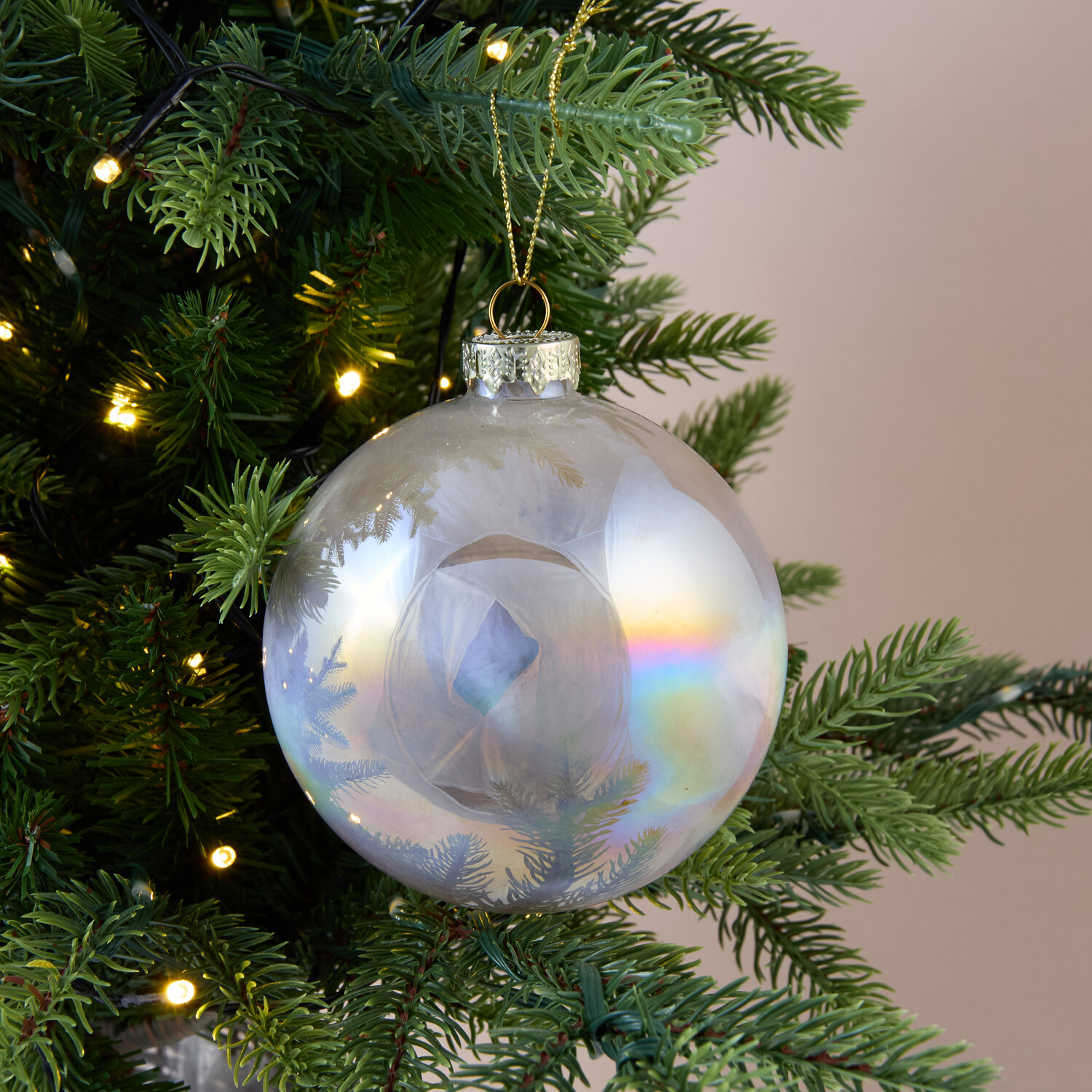 Milky Mocha Marble Bauble Image 2