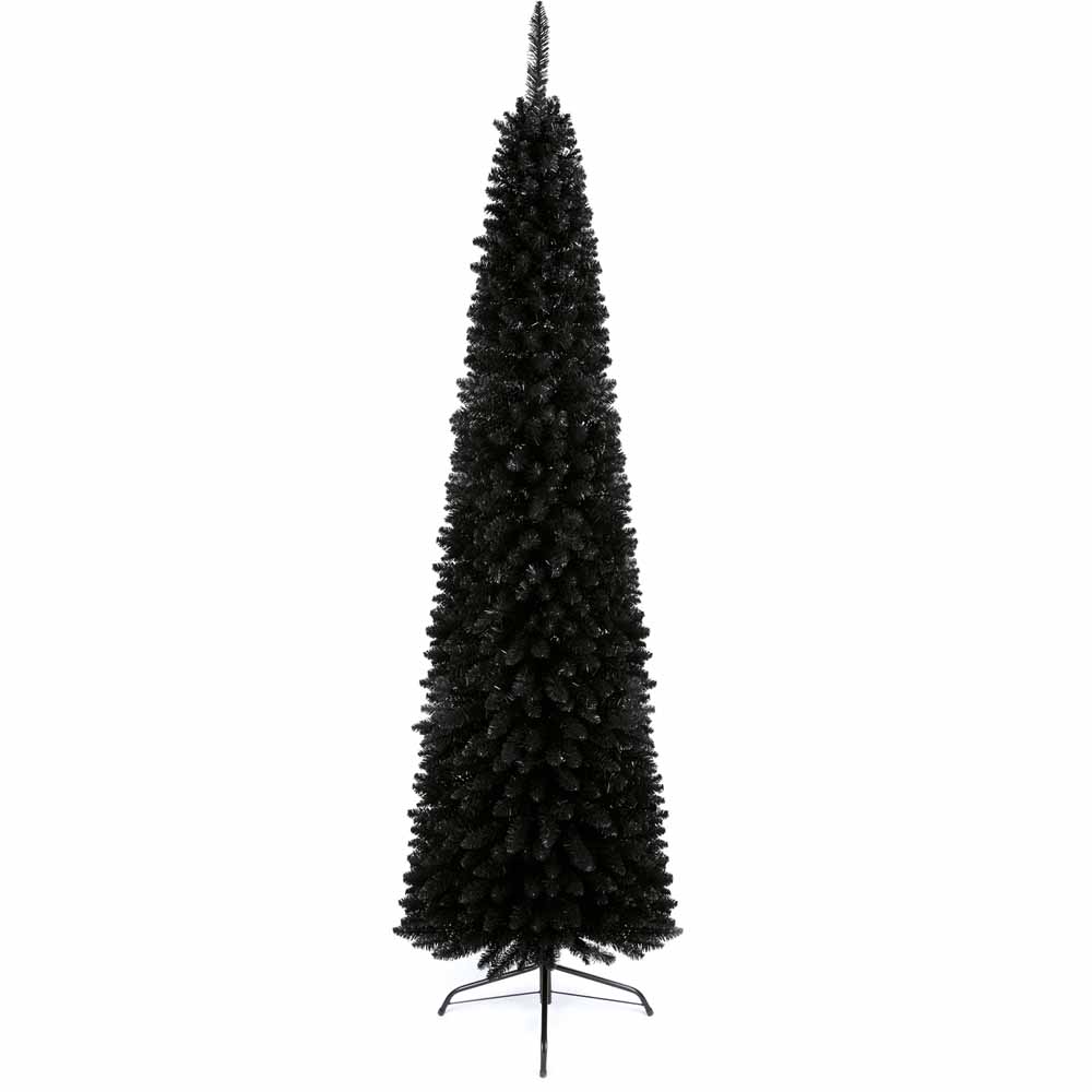Premier 2.2m Wrapped Branches Black Pencil Pine Tree Image
