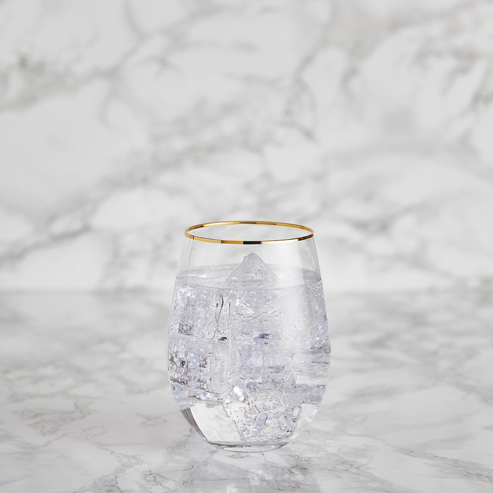 Wilko Gold Rim Tumbler Glasses 4 Pack Wilko