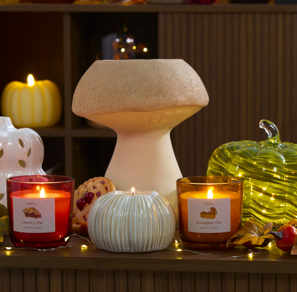True Aroma Pumpkin Pie or Cherry Pie Scented Candle Image 4