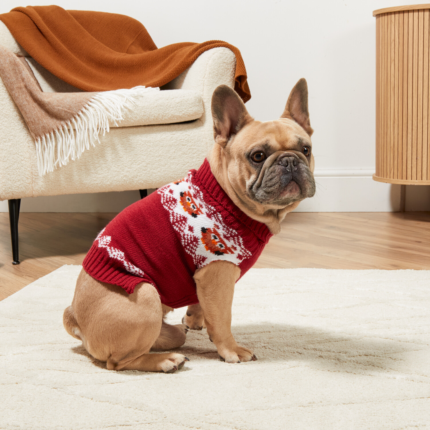 Woodland Dog Jumper Red 34cm Image 7